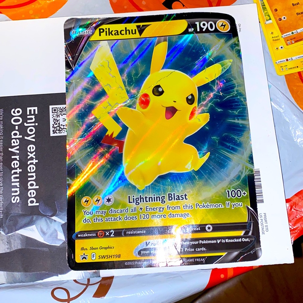 This is a big Pokémon card and is slightly bent with an hp of 190